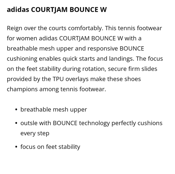 Adidas Courtjam Bounce Tennis Sneakers - Picture 6 of 8